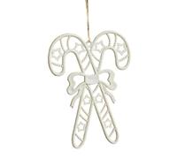 KASFDBMO Décoration de sapin de Noël incassable blanche à suspendre pour intérieur et extérieur - Étoile et renne