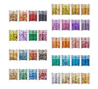 KASFDBMO Flocons de feuille d'or pour l'art et la résine - Papier d'aluminium éblouissant - Flocons dorés et argentés étincelants pour les amateurs d'artisanat