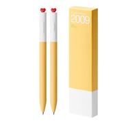 KASFDBMO Lot de 2 stylos à encre gel First Love Heart - Encre noire neutre - Rotatif - Cadeau pour étudiant