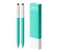 KASFDBMO Lot de 2 stylos à encre gel First Love Heart - Encre noire neutre - Rotatif - Cadeau pour étudiant