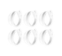 KASFDBMO Lot de 6 mangeoires à oiseaux en polyéthylène transparent pour perroquets, canaris, distributeur d'eau amovible avec crochets, facile à installer et non taché, conteneur de nourriture pour