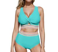 KASFDBMO Maillot de bain taille haute pour femme - Maillot de bain push-up deux pièces - Maillot de bain pour femme - Maillot de bain pour femme - Taille haute