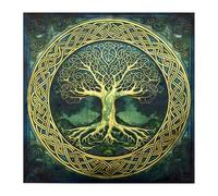 KASFDBMO Nappe de table carrée motif lapins astrologie nappe de divinations carrées, table de sorcellerie, divinations, cartes, nappes, décorations murales