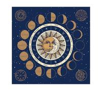 KASFDBMO Nappe de tarot, nappe de divinations, 3 tailles au choix, tapis de jeu de société oracles, forme carrée, pendule, autel, tissu de raconte