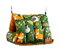 KASFDBMO Nichoir à oiseaux chaud pour l'hiver - Hamac suspendu pour perroquet - Cage à oiseaux - Lit de couchage chaud