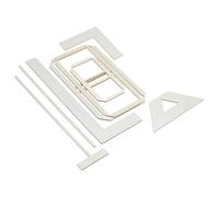 KASFDBMO Outil Guidage Modèles Reliure pour Débutant Comprend Une Règle en L Une Règle en T Guide D'espacement Outil Reliure Carrée Coupe D