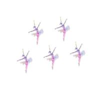 KASFDBMO Paquet 5 Ballet Danseur 2D Décorations Suspendues pour Chambres à Coucher et Études Acryliques Pendentifs pour Arbres Noël