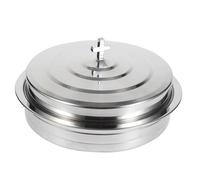 KASFDBMO Plateau de communion à compartiments multiples en acier inoxydable pour services de culte, design à 39 trous, avec couvercles de protection, plaque de communion couverte pour églises