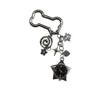 KASFDBMO Porte-clés en forme d'étoile en alliage pour sacs, montres et accessoires quotidiens, t, taille unique