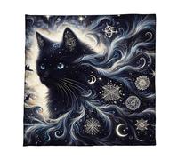 KASFDBMO Tapis de tarot mystique en velours de qualité supérieure avec géométrie sacrée et facile à transporter pour une conversation spirituelle