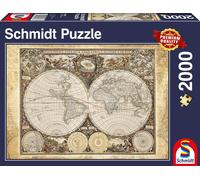 KASFL-58178-Puzzle Classique-Mappemonde Historique-2000 Pièces