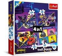 KASFL-Batwheels,Découvrez Batwheels-Puzzle 4En1,4 Puzzle,De 12 À 24 Pièces-Différents Niveaux De Difficulté,Amusement Pour Les Enfants À Partir De 4 Ans