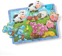 KASFL-Blue'S Clues&You Puzzle Sonore En Bois,Cadeau Pour Enfants De 2 3 4 Ans,Jouet En Bois Montessori,Jouets D'Éveil Et 1Er Âge,Jouet Éducatif,Jouets D'Activité Et De Développement