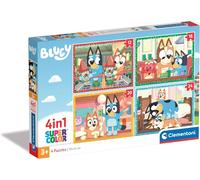 KASFL-Bluey Puzzle 4 En 1 Pour Enfants 3 Ans+12 16 20 24 Pièces Super ColorDéveloppement Cognitif Et Motricité FineActivité ÉducativeJeu De SociétéCoordination ?il-Main