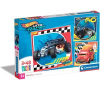 KASFL-Hotwheels 3X48 Enfants 5 Ans,Boîte De 3 (48 Pièces),Puzzle Dessin Animé,Fabriqué En Italie-25313