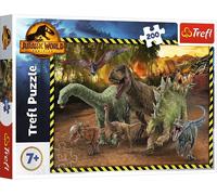 KASFL-Les Dinosaures Du Jurassic Park,Jurassic Park-Casse-Tête 200 Éléments-Casse-Tête Coloré Avec Des Dinosaures,Pour Les Enfants À Partir De 6 Ans.