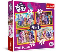 KASFL-My Little Pony-Découvrez Les Pony-Puzzles 4 En 1,De 35 À 70 Éléments-Colorés Avec Des Personnages De Bandes Animées,Pour Les Enfants De Plus De 4 Ans