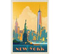 KASFL-Mypuzzle New York City: Skyline Glow,Vintage Poster-Premium 1000 Pièces Puzzle-Collection Spéciale Mypuzzle De Anderson Design Group