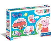 KASFL-Peppa Pig¿My First Puzzles Pour Enfants 2 Ans+4 Puzzles Silhouette 3,6,9,12 PiècesPièces Épaisses 3MmPuzzle Éducatif Observation Et LogiqueCarton Recyclé