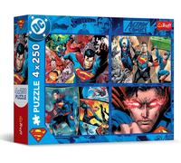 KASFL-Puzzle 4En1 : Superman,Le Courage De Superman-4X250 Pièces-Ensemble De Quatre Puzzles Pour Les Adolescents