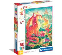 KASFL-Puzzle A Dragon Family 60 Pièces-Supercolor,Puzzle Pour Enfants,Fabriqué En Italie,26600
