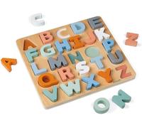 KASFL-Puzzle Alphabet En Bois 26 Pièces-Collection Sweet Cocoon-Jouet D'Eveil Et Premier Âge Peint À L'Eau Et Certifié Fsc-Apprentissage De L'Alphabet Et De L'Ecriture-Dès 2 Ans,J04412