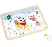 KASFL-Puzzle En Bois 24 Pièces Enfant Dès 4 Ans-Modèle Inclus+Jeu Des 5 Erreurs Sur Le Plateau-Développe La Concentration Et L'Observation-Produit Fsc-J07127,Blanc