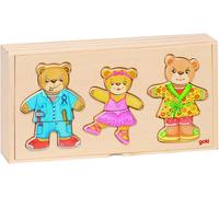 KASFL-Puzzle En Bois À Habiller-Ours Famille-36 Pièces,Mixte