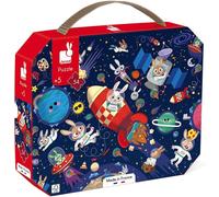 KASFL-Puzzle Fusée-Puzzle 54 Pièces En Carton Fsc-Développe Patience Et Concentration-Fabriqué En France-Puzzle Enfant Dès 5 Ans,J02545,Bleu