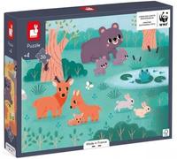KASFL-Puzzle Panoramique 4 Saisons-36 Pièces En Carton Fsc-Puzzle Animaux-1 Mètre De Long-Fabriqué En France-Partenariat Wwf-Dès 4 Ans,J08645