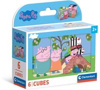 KASFL-Puzzle Peppa Pig 6 Pièces-Cube Supercolor,Puzzle Pour Enfants 2-4 Ans,Fabriqué En Italie,40659
