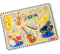 KASFL-Puzzle Sonore Instruments De La Musique,Cadeau Pour Garçon Ou Fille De 2 3 4 Ans,Jouet En Bois Montessori,Jouets D'Éveil Et 1Er Âge,Jouets Éducatifs D'Activité Et De Développement
