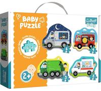 KASFL-Puzzles,Véhicules Et Professions,De 3 À 6 Pièces,4 Sets,Pour Enfants À Partir De 2 Ans