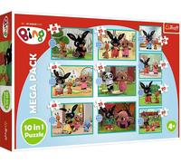 KASFL-Que Fait Bing ?-Puzzle 10 En 1,10 Puzzles,De 20 À 48 Eléments-Puzzle Avec Les Héros De Conte De Fée Bing,Différents Niveaux De Difficulté,Divertissement