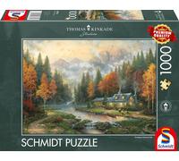 KASFL-Spiele 58784 Puzzle Thomas Kinkade Evening At Autumn Lake 1000 Pièces,Multicolore