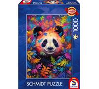 KASFL-Spiele 59781 Puzzle Panda Dans La Forêt Arc-En-Ciel 1000 Pièces,Multicolore
