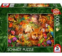 KASFL-Spiele 59795 Fleurs,Fourrure Et Plumes,Puzzle 1000 Pièces