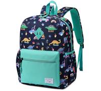 Kasgo Cartable Garçon Primaire, Sacs à Dos Garcon 6-8 Ans Résistant à l'Eau Léger 13,2L Sac a Dos Enfants pour CP-CE2 Voyage avec Sangle de Poitrine Dinosaure Vert