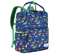 Kasgo Sac à Dos Enfant, Mignon Léger Cartable Garcon Primaire 5-7 Ans Imperméable Sac à Dos Maternelle CP pour Dossier A4 avec Sangle de Poitrine et Poches Latérales Dinosaure Vert