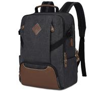 Kasgo Sac à Dos Homme, 2 Compartiments Antivol Sac a Dos Femme Voyage Poches Multiples Vintage 15,6 Pouces Ordinateur Cartable avec Chargement USB Port pour Travail College Affaire Noir