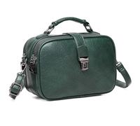 Kasgo Sac Bandoulière Femme, Multiples Poches Petit Sac a Main Femmes Bandouliere en Cuir PU 3 Compartiments Élégant Sacoche Femmes avec Sangle Amovible pour Voyage Travail Achats Vert Foncé