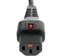 Kash Connecteur de sécurité enfichable Secteur femelle C13 - Prise mâle coudée + contact de protection noir 2.00 m 1 pc(s)