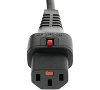 Kash Connecteur de sécurité enfichable Secteur femelle C13 - Prise mâle coudée + contact de protection noir 2.00 m 1 pc(s)