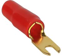 Kash Cosse à fourche 6 mm² Ø du trou=4 mm partiellement isolé rouge