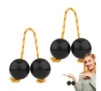 Kashaka Shaker - Boules de hochet en ABS de 5 cm de diamètre, instrument de percussion à main africaine, 2 paires d'œufs de gourde double, son rythmique fort | Shakers de musique traditionnelle pour l