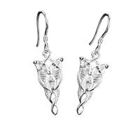 Kashasin Boucles d'oreilles princesse Arwen pour femme en argent sterling S925 - Étoile du soir - Cosplay - Ensemble de bijoux de film LOTR, Argent sterling
