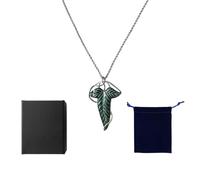 Kashasin Elven Lord Princess Arwen Broche en émail pour femme et homme Motif feuille verte, Métal