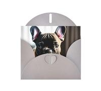 Kashinn Carte de vœux nacrée avec enveloppe, carte vierge pour remerciements, invitations, condoléances, imprimé bouledogue français