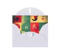 Kashinn Carte de vœux nacrée avec enveloppe vierge pour invitations, remerciements, condoléances scolaires, symboles mathématiques