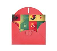 Kashinn Carte de vœux nacrée avec enveloppe vierge pour invitations, remerciements, condoléances scolaires, symboles mathématiques